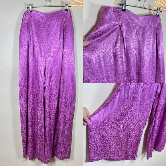 NWT Eloquii Wide Leg Pants Size 18 Pleated Lightweight Abstract Print Pink - Picture 1 of 11